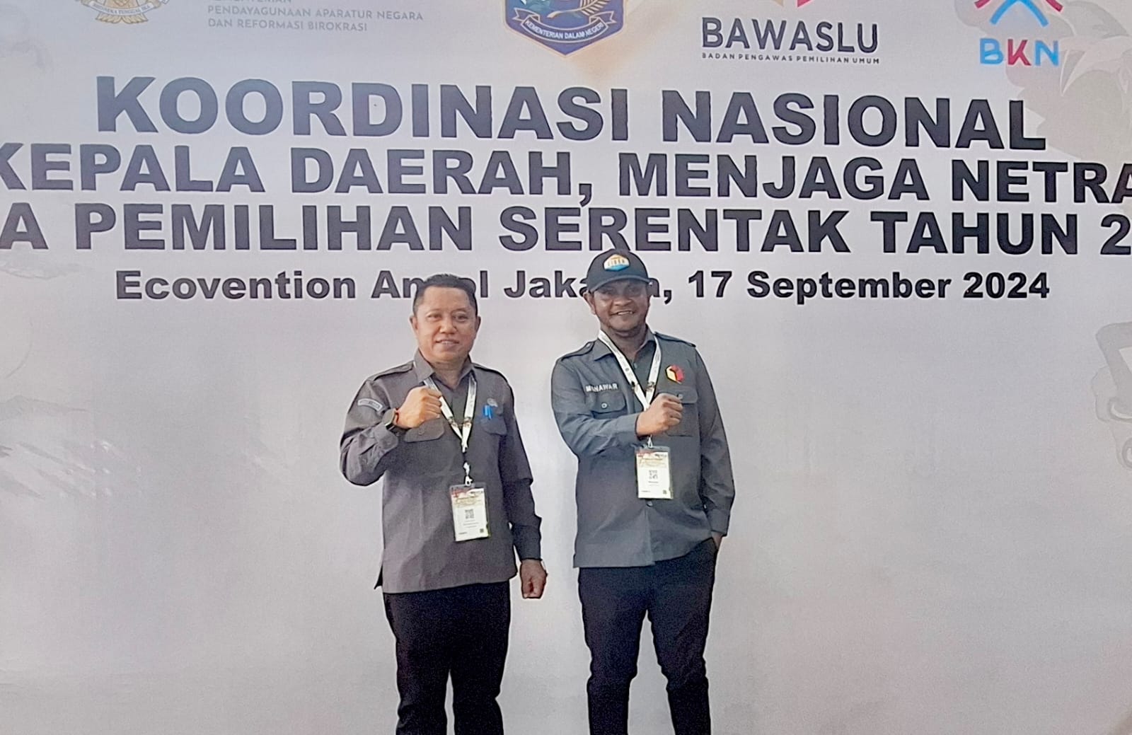 Angota Bawaslu Munawar Dan Kasek Rahmat A. Djakaria