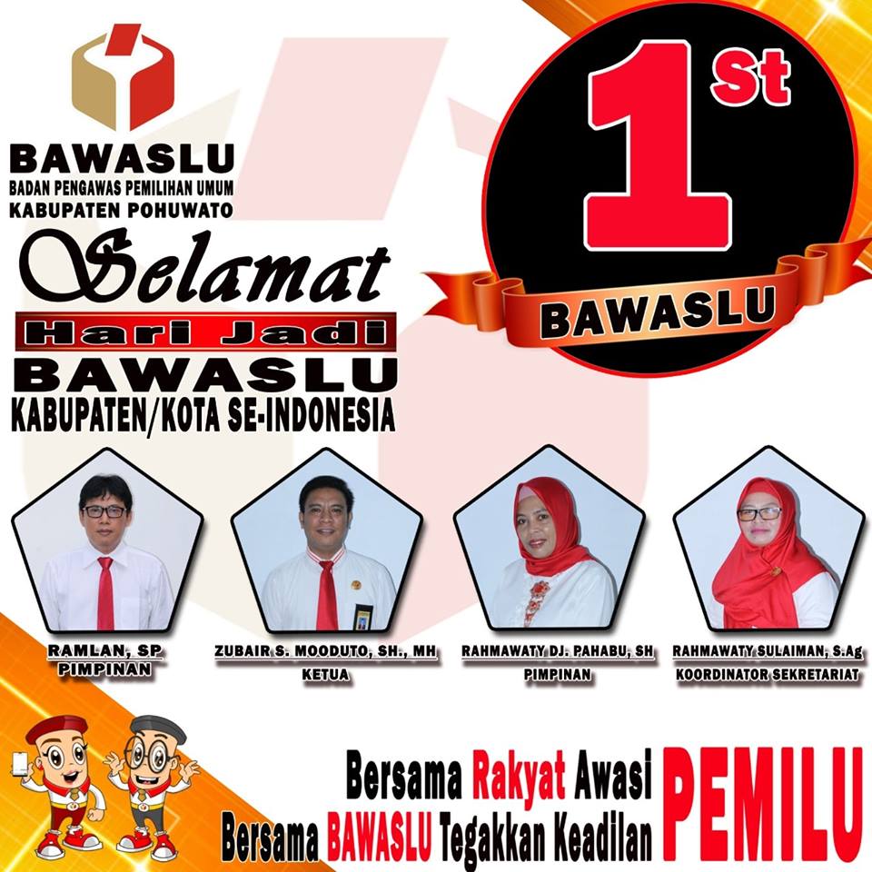 Bawaslu Kabupaten Pohuwato Gelar Acara Syukuran 1 Tahun