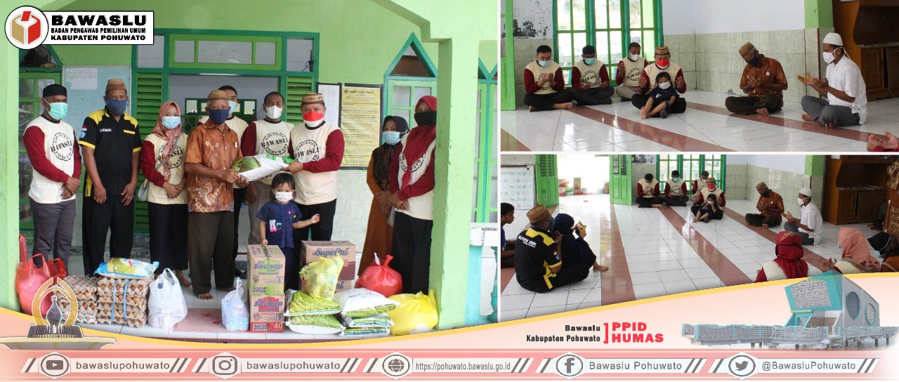 Peringati HUT Bawaslu Kab/Kota Ke-3 Tahun dan HUT RI Ke-76 Tahun : Bawaslu Pohuwato gelar Bakti Sosial