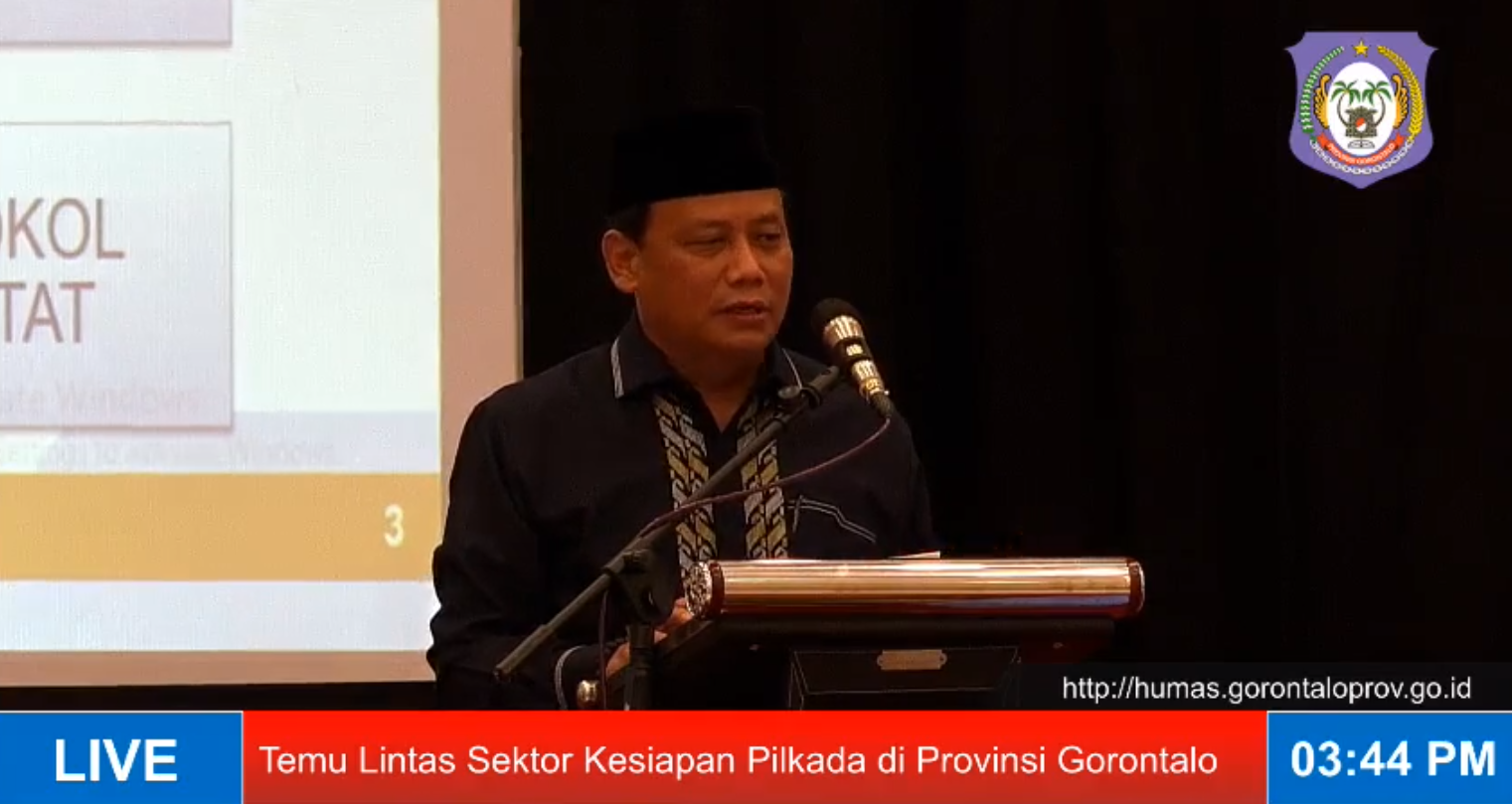 Ketua Bawaslu RI Menjadi Narasumber Pada Temu Lintas Sektor Kesiapan Pilkada di Provinsi Gorontalo