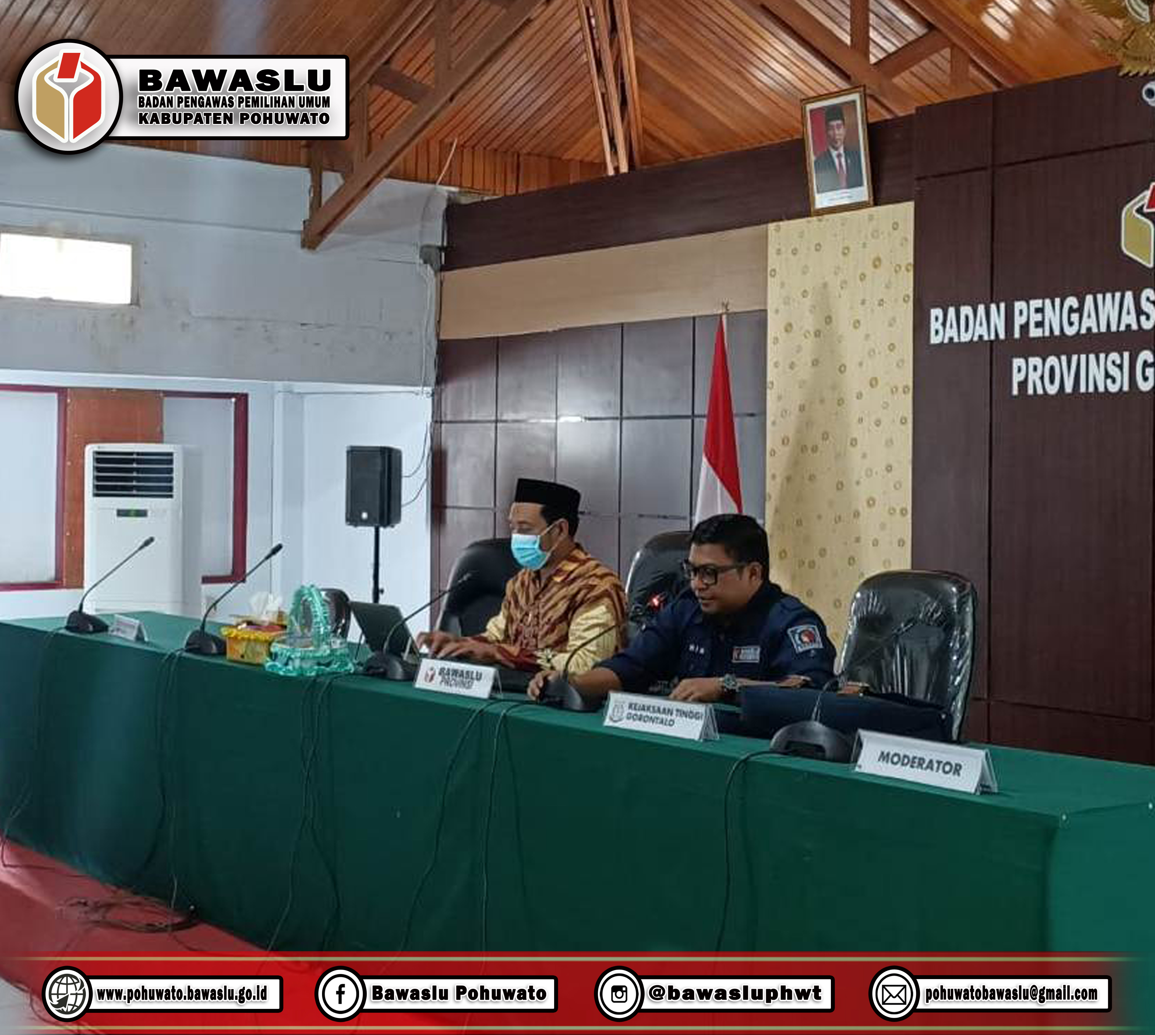 BAWASLU KABUPATEN POHUWATO IKUTI RAKOR PENYUSUNAN LAPORAN AKHIR KEHUMASAN DAN HUKUM