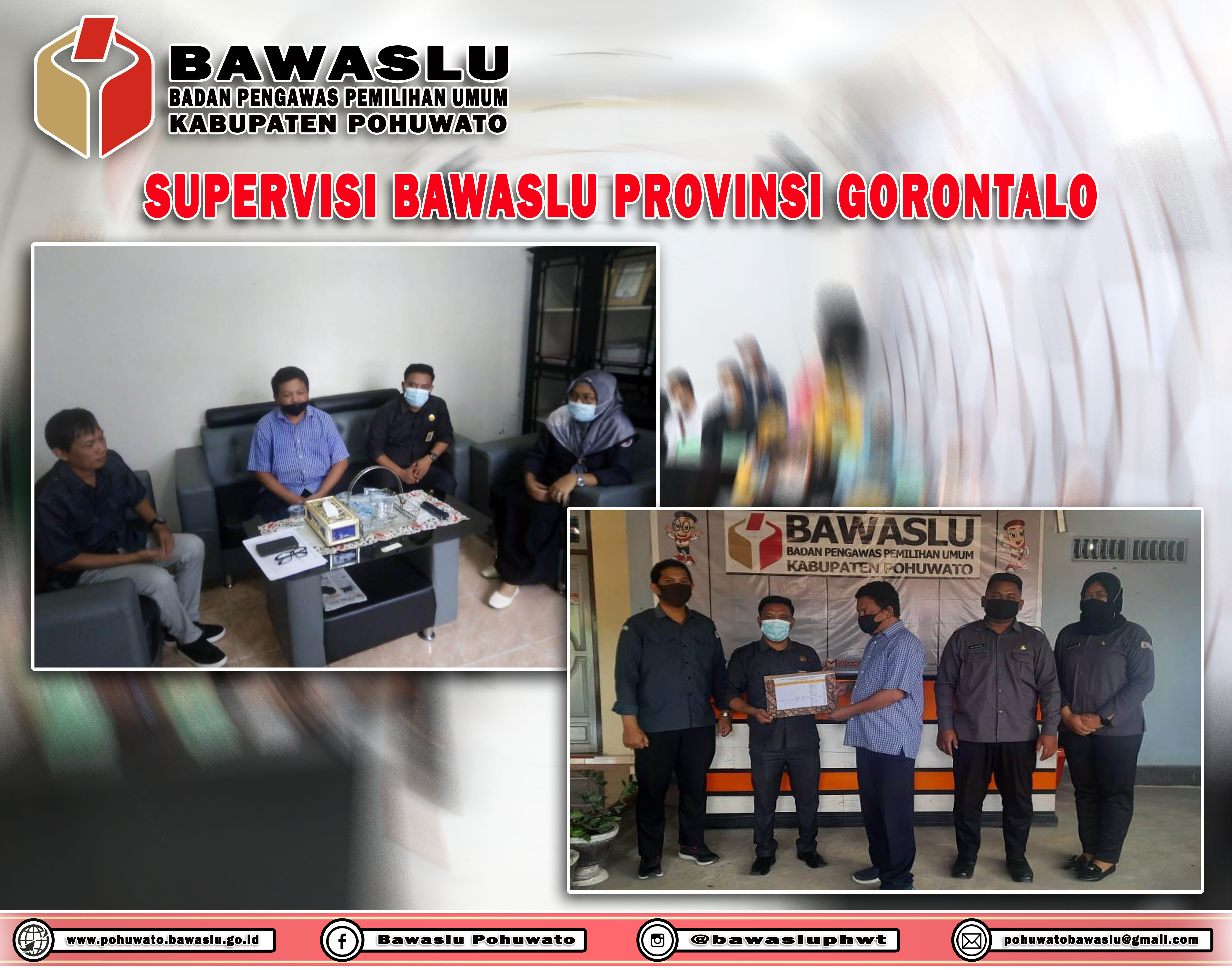 Anggota Bawaslu Provinsi Gorontalo lakukan Supervisi terkait tindaklanjut Rekomendasi Penanganan Pelanggaran di Bawaslu Kabupaten Pohuwato.