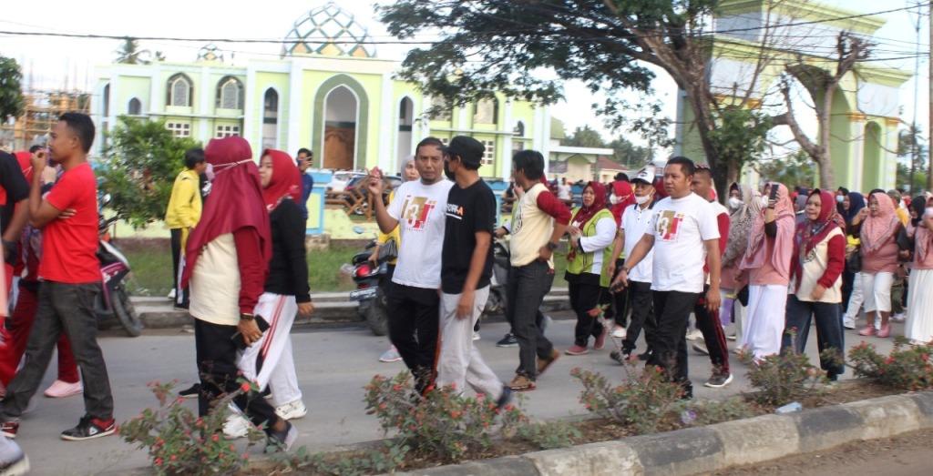 Bawaslu Pohuwato turut serta meriahkan Pencanangan HUT Pohuwato