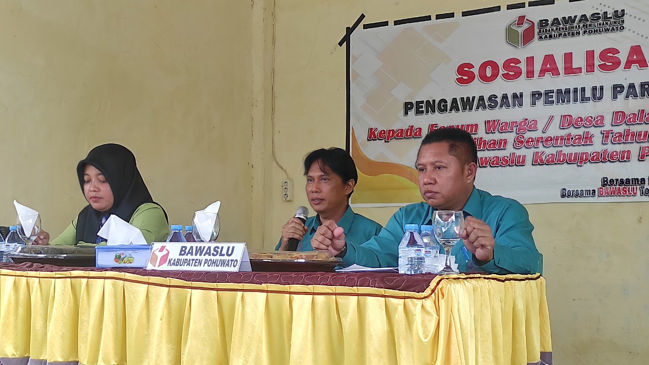 Bawaslu Pohuwato Ajak Forum Warga / Desa Ikut Awasi Pemilu dan Pemilihan Serentak Tahun 2024