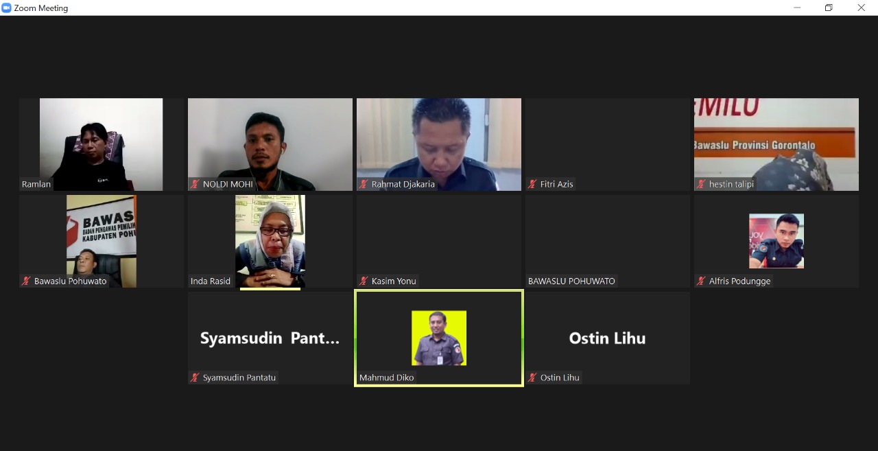 Bawaslu Kab. Pohuwato Gelar Rapat Internal tentang Percepatan Pelaksanaan Program dan Kegiatan Tahun 2021