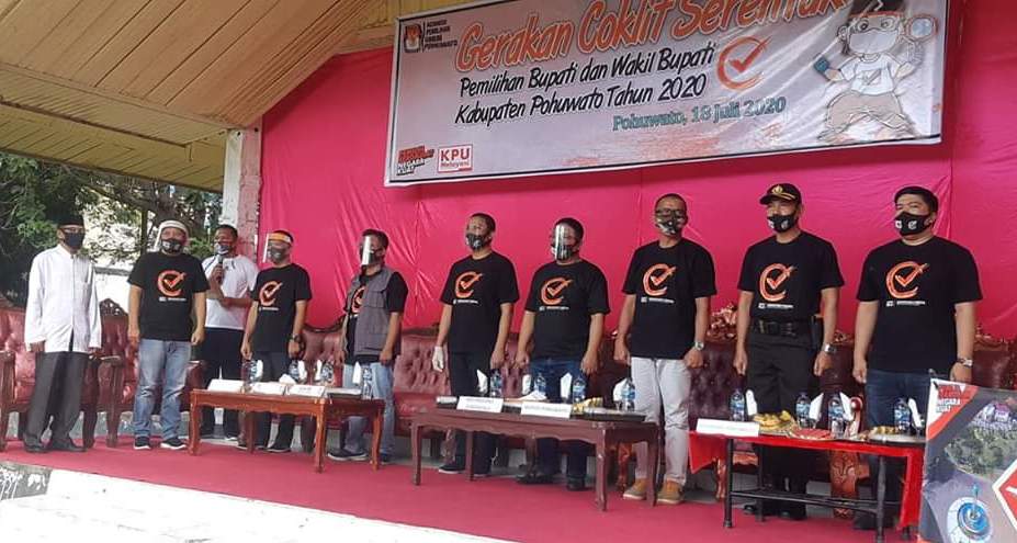 Ketua Bawasalu Pohuwato Hadiri Apel Gerakan Coklit serentak