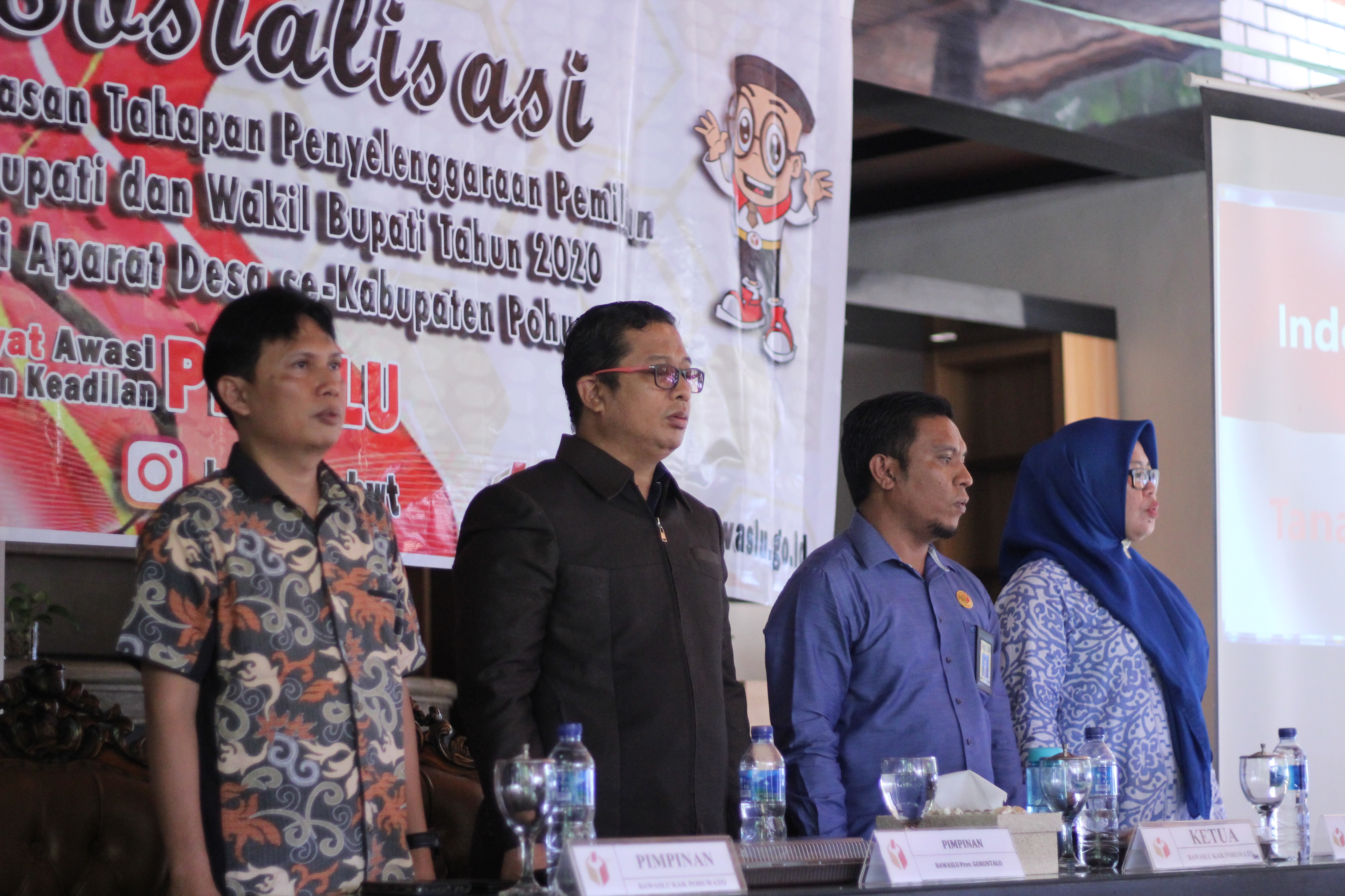 Sosialisasi Pengawasan Tahapan Penyelenggaraan Pemilihan Bupati dan Wakil Bupati Tahun 2020 Bagi Aparat Desa se-Kabupaten Pohuwato