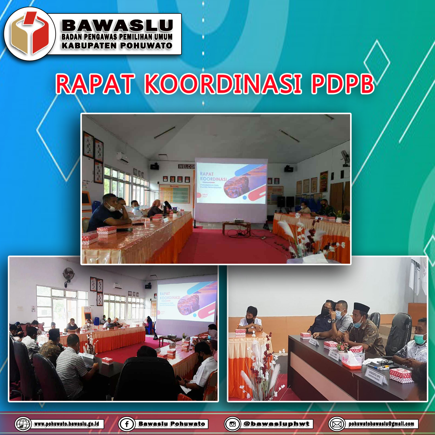 Bawaslu Kabupaten Pohuwato Hadiri Rapat Koordinasi PDPB di KPU Kabupaten Pohuwato