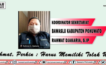 Rahmat, PERKIN : Harus Memiliki Tolak Ukur