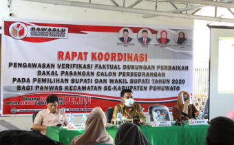 Bawaslu Pohuwato Gelar Rakor Pengawasan Verifikasi Faktual Dukungan Perbaikan Bakal Pasangan Calon Perseorangan