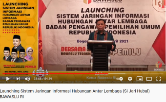 Bawaslu RI Launcing Sistem Jaringan Informasi Hubugan Antar Lembaga