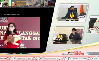 Bawaslu Pohuwato ikuti Peluncuran Buku Kajian Evaluatif Penanganan Pelanggaran Pemilihan Kepala Daerah Serentak 2020
