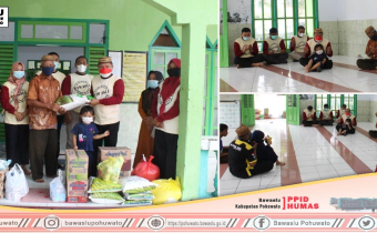 Peringati HUT Bawaslu Kab/Kota Ke-3 Tahun dan HUT RI Ke-76 Tahun : Bawaslu Pohuwato gelar Bakti Sosial