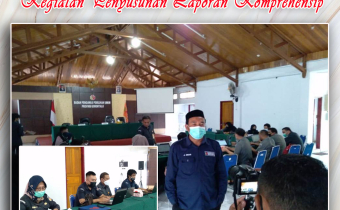 Koordinator Bawaslu Kabupaten Pohuwato Rahmawaty M. Sulaiman S.Ag bersama Staf ikuti Kegiatan Penyusunan Laporan Komprehensif.